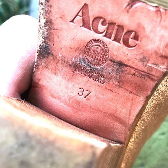 ACNE STUDIOS Rose Gold Metallic Chelsea Boots EUC/sz 37= US sz: 7 - Picture 13 of 14